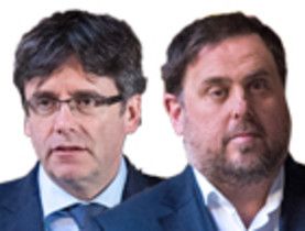 Carles Puigdemont y Oriol Junqueras