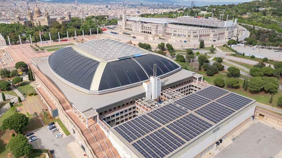 Instalación fotovoltaica de BSM en la Anella Olímpica.