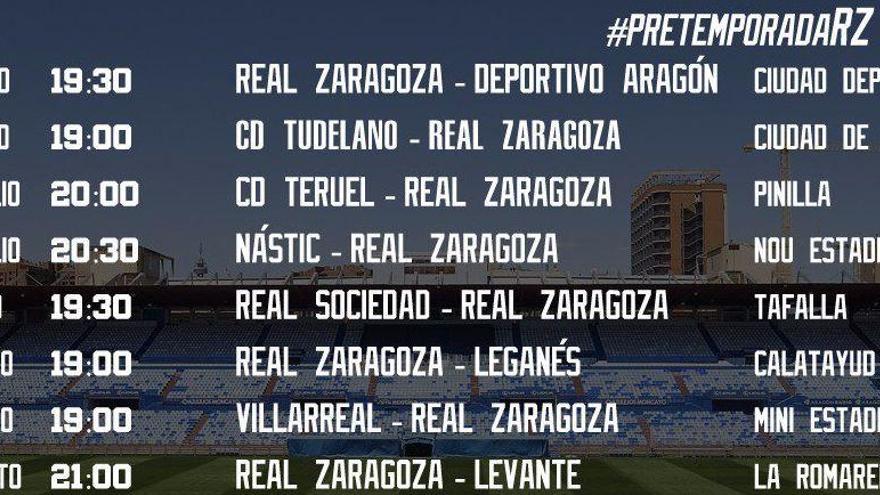 El calendario completo de partidos de la pretemporada