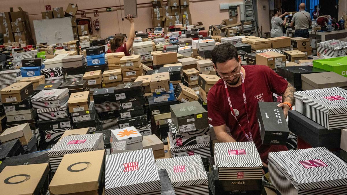 Outlet efímero de la cadena de zapaterías Casas, el año pasado.