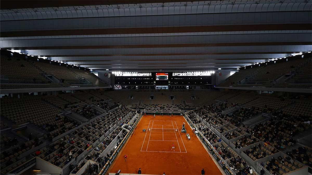 Una de las pistas de Roland Garros