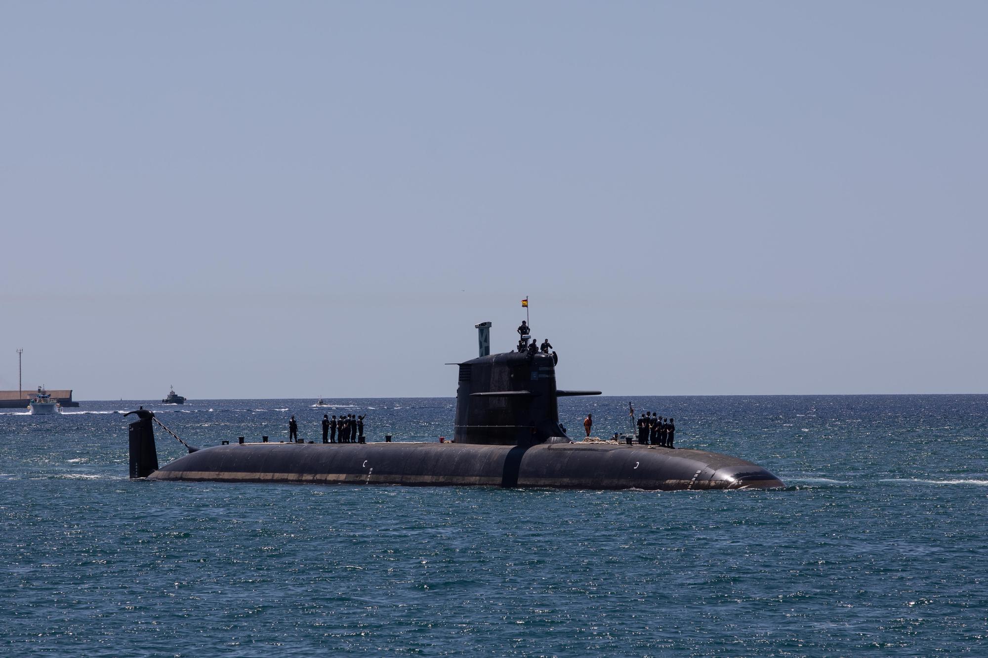 El submarino Isaac Peral comienza las pruebas de navegación en las aguas de Escombreras