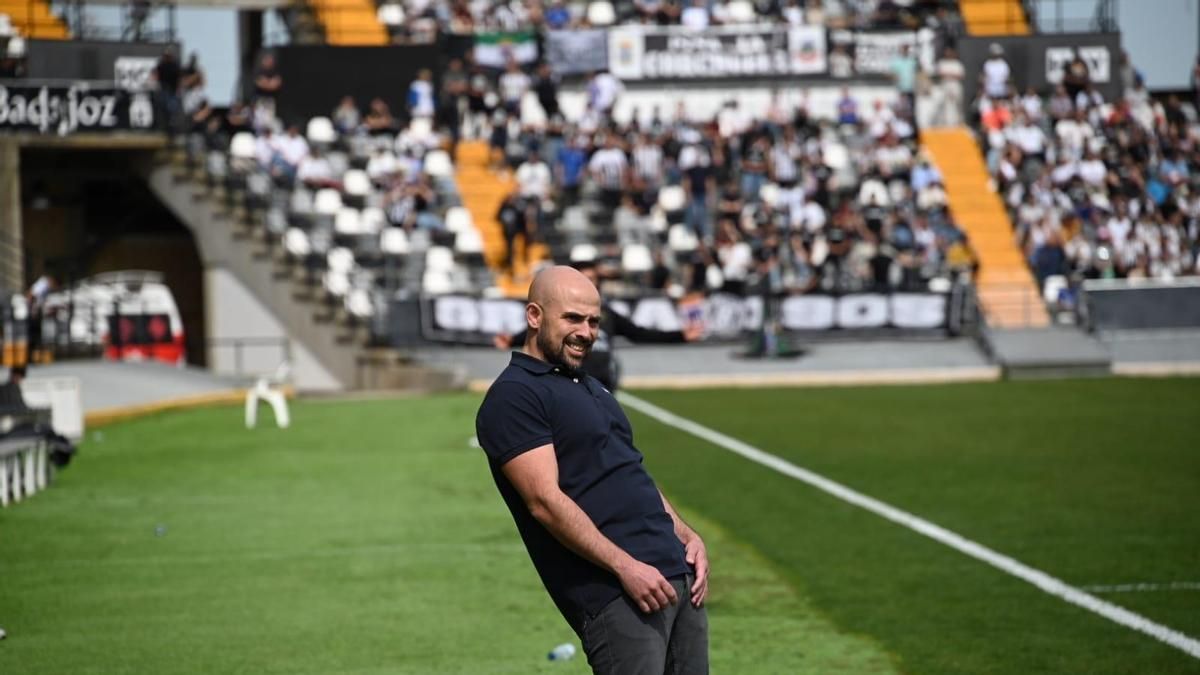 Luis Oliver Sierra, en un partido del Badajoz esta temporada