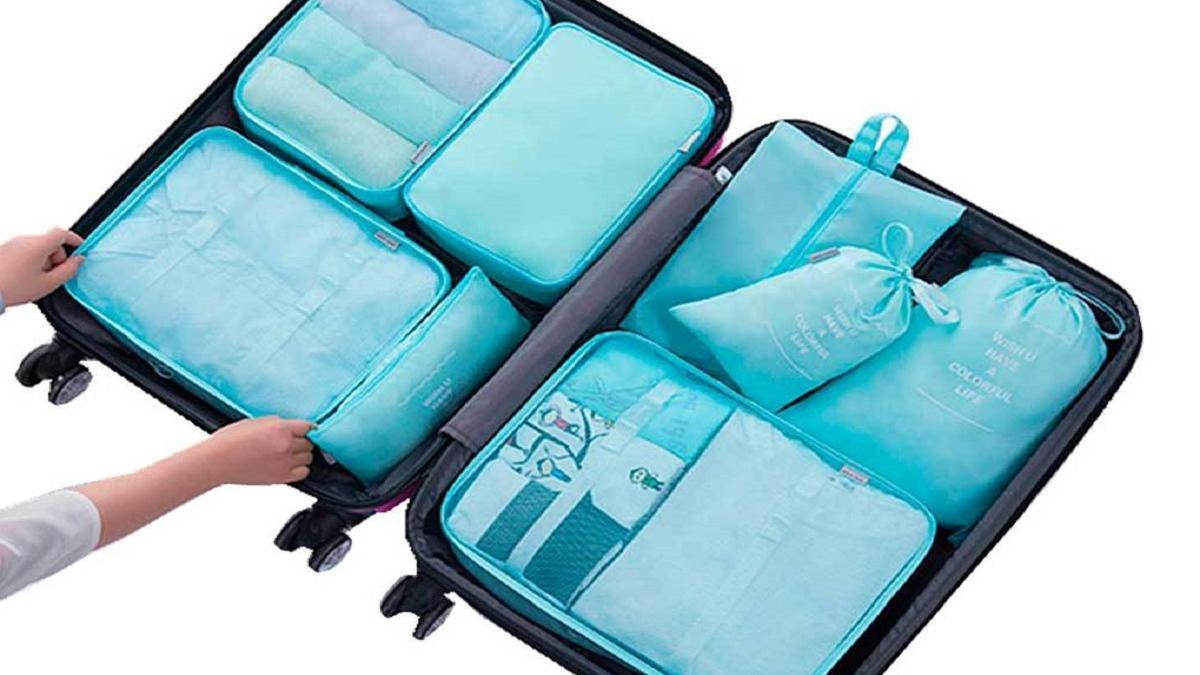 Aprovecha al máximo el espacio de tu maleta con este set organizador de equipaje por 10€