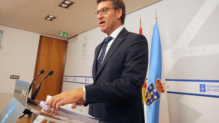 Feijóó, informando de los acuerdos al término de un consello de la Xunta. // Xoán Álvarez