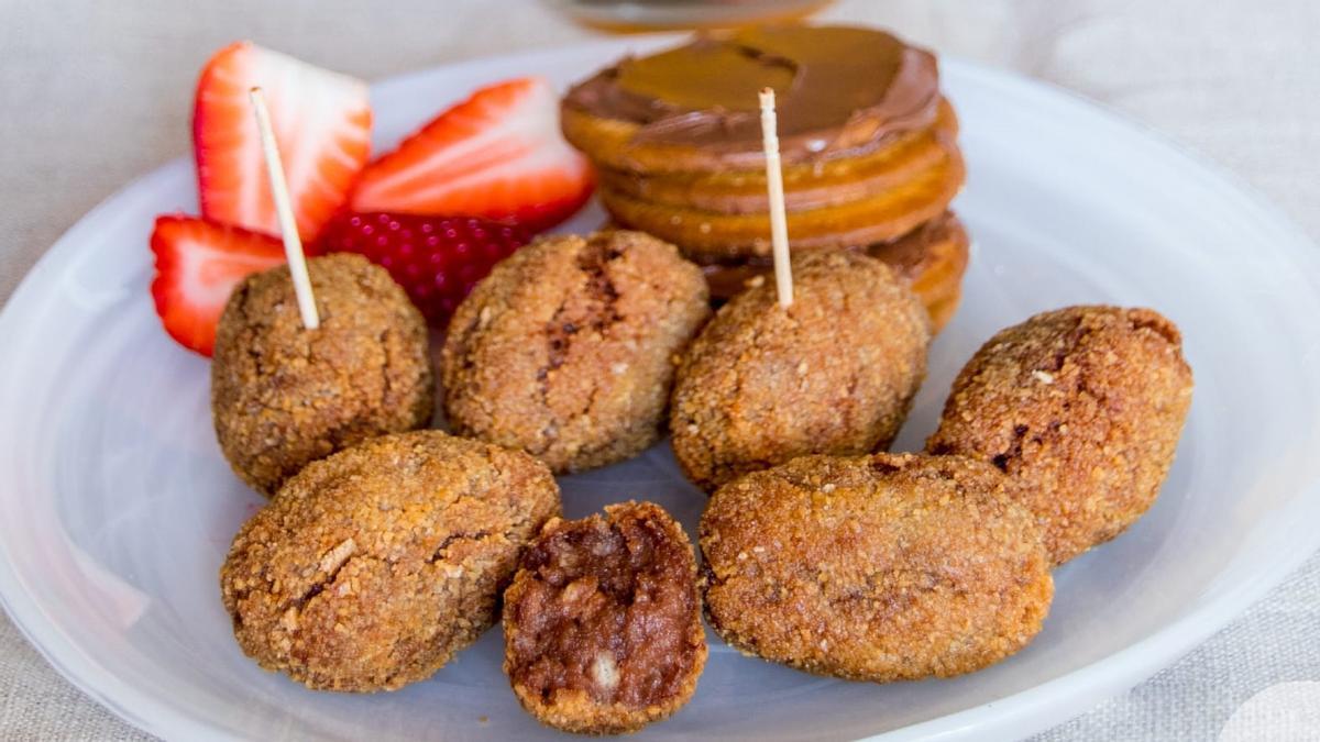 Croquetas de Nutella y galleta María.