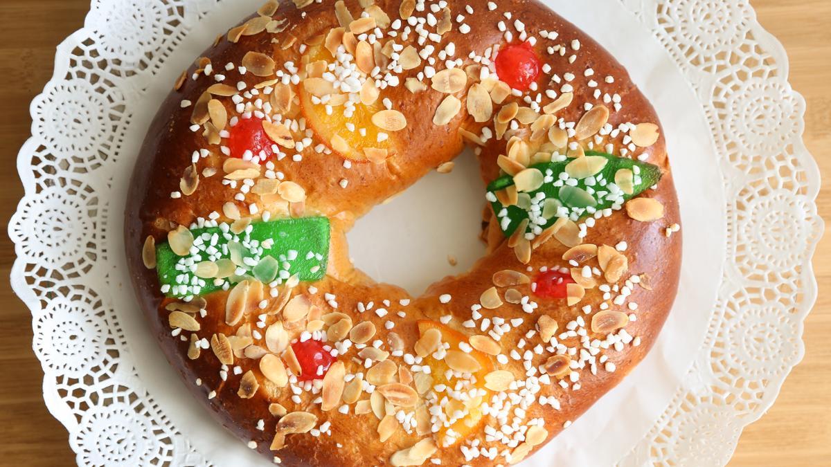 Un roscón de Reyes.