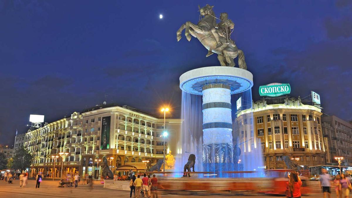 Plaza de Macedonia en Skopie