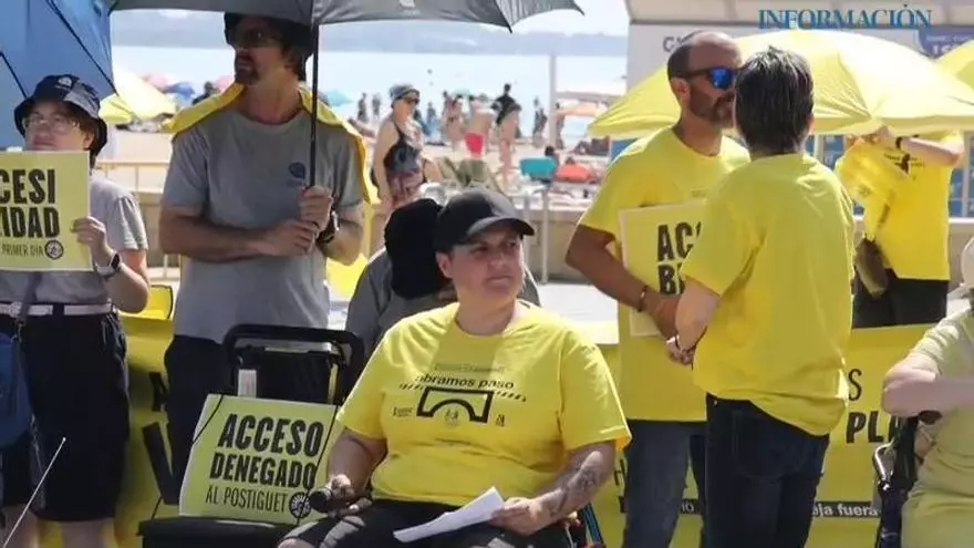 Protesta por la falta de accesibilidad en las playas de Alicante