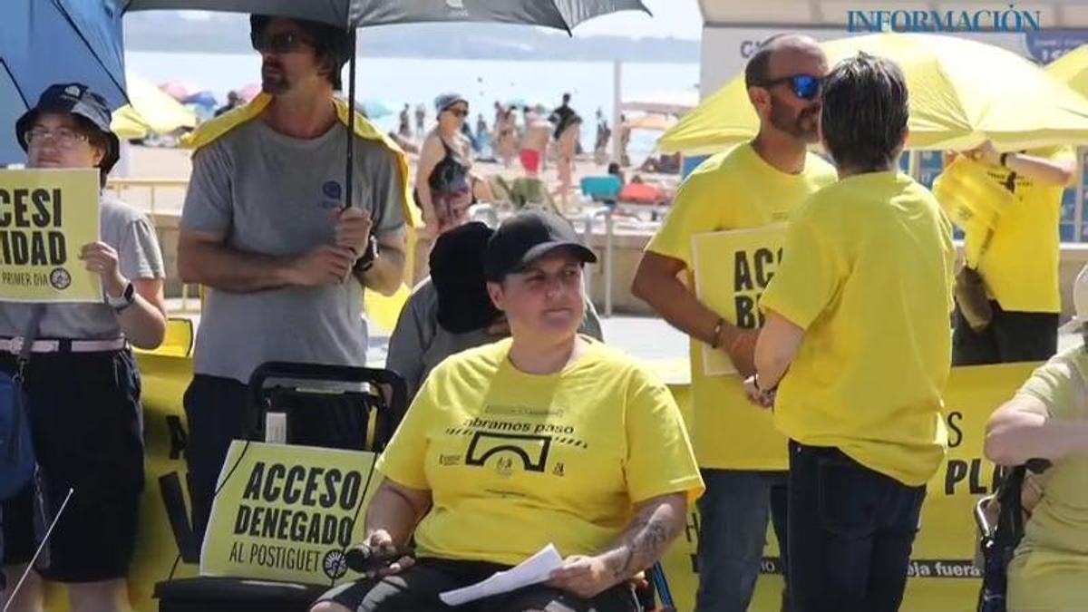 Protesta por la falta de accesibilidad en las playas de Alicante