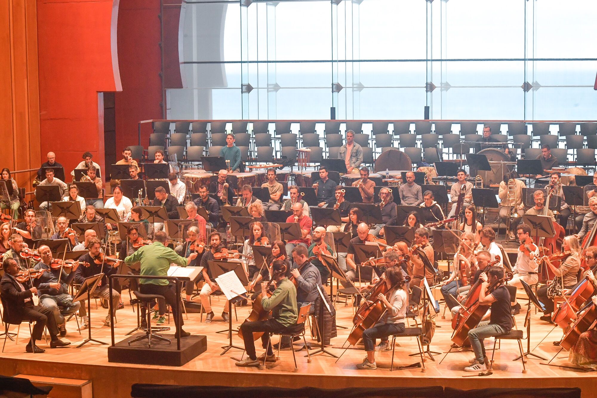 Ensayo y presentación del concierto de la Orquesta Filarmónica de Gran Canaria en el 41º FIMC