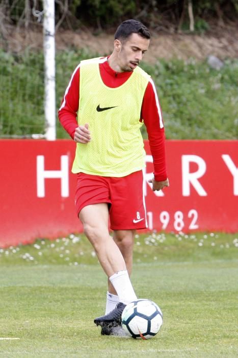 Entrenamiento del Sporting.