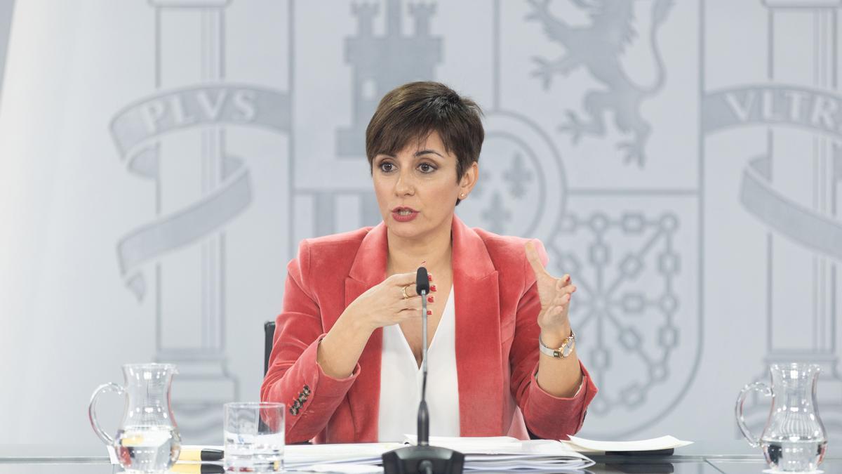 La ministra portavoz del Gobierno, Isabel Rodríguez.