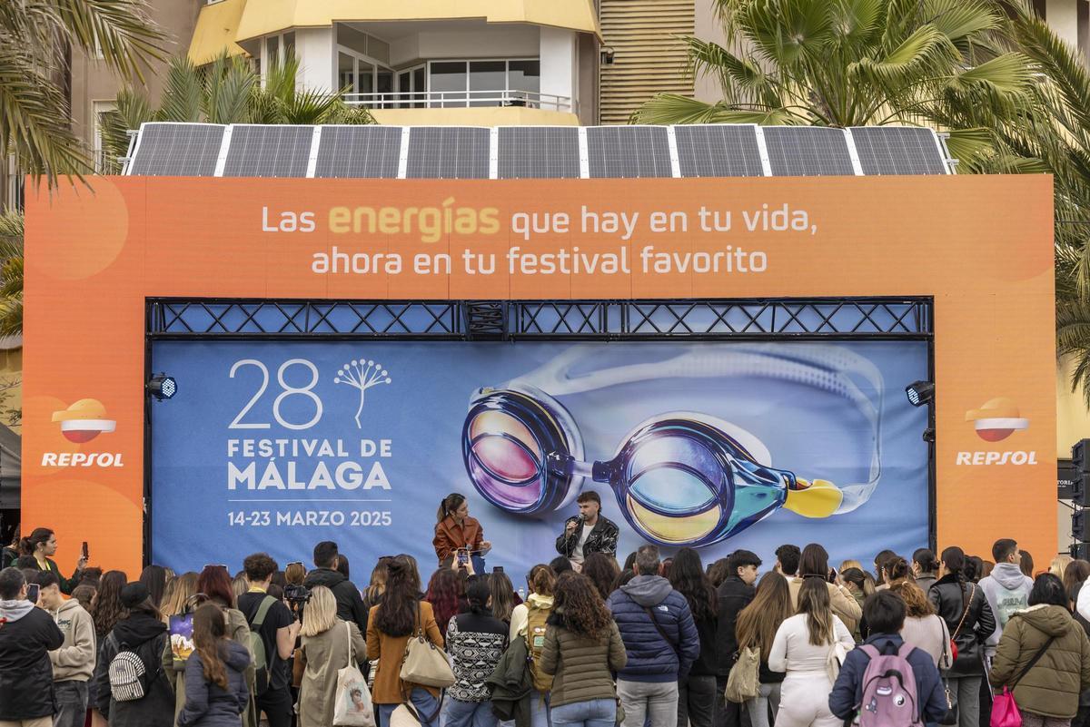 Escenario Repsol en la nueva Villa del Mar, en la playa de la Malagueta.