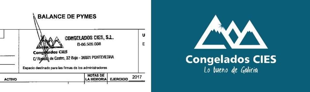 A la izquierda, el logo de Congelados Cíes de Eusebio Novás. A la derecha, el logo de Congelados Cíes Noroeste de Juan Villamizar.