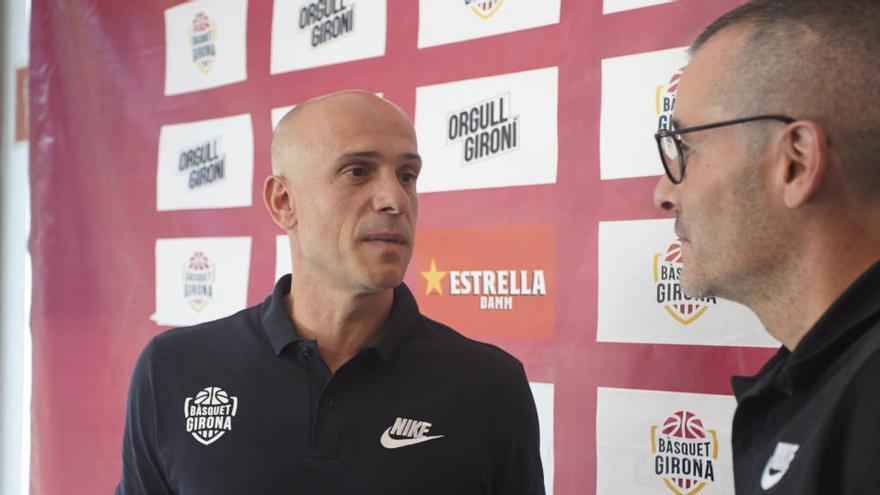 Carles Marco i Jordi Plà, tècnic i director esportiu del Bàsquet Girona