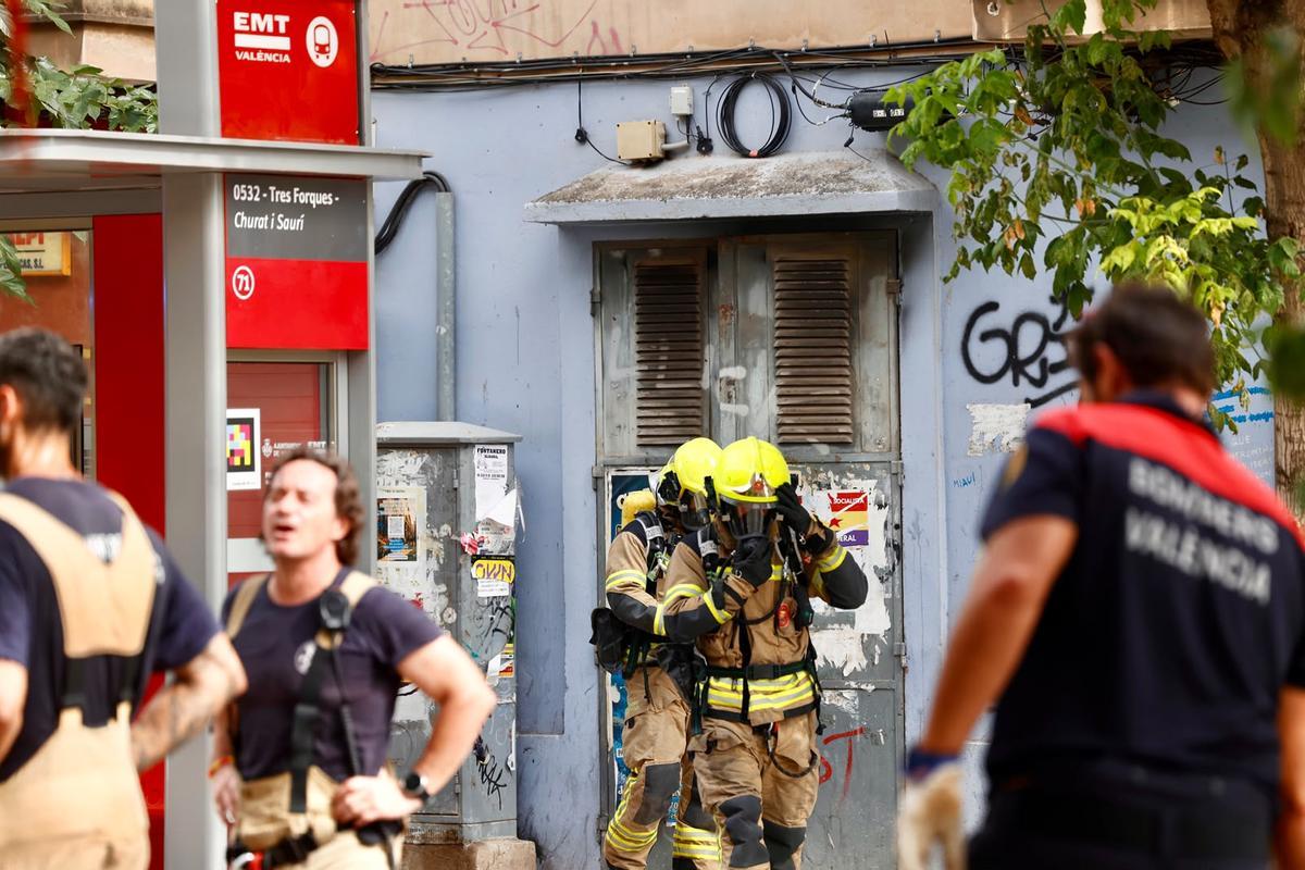 La instalación eléctrica que se ha incendiado.