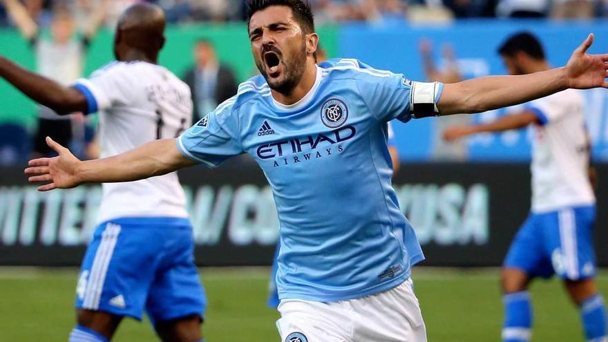 Villa, en un partido con el New York City.