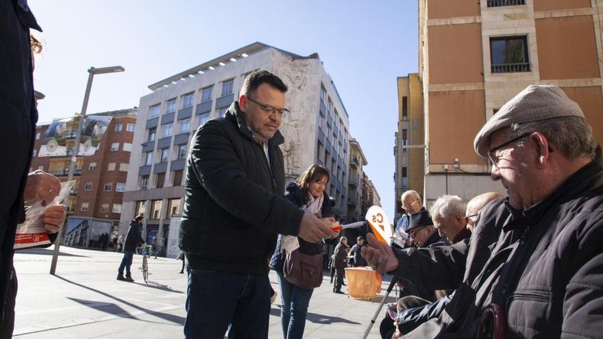 José Antonio Bartolomé (Ciudadanos) durante el último día de campaña en Zamora antes de las Elecciones Generales del 10N.