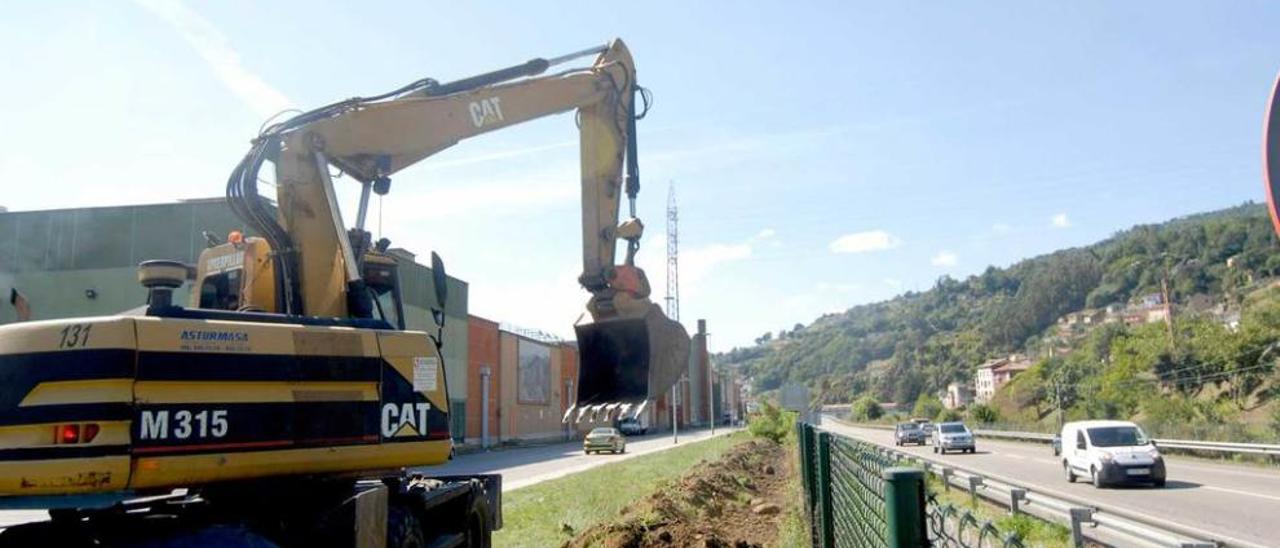 Primeras obras para ejecutar el nuevo enlace del Corredor del Nalón.