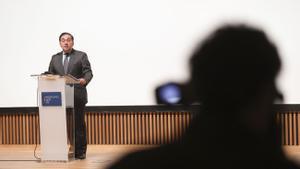 MADRID, 29/06/2023.- El ministro de Asuntos Exteriores, José Manuel Albares, pronuncia un discurso sobre Perspectivas de la Presidencia Española del Consejo de la UE, este jueves en Madrid. 