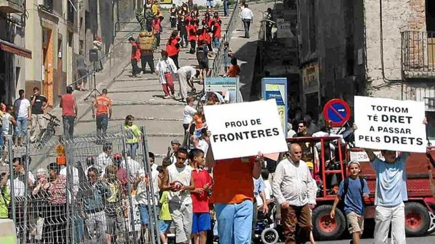 Imatge d&#039;arxiu d&#039;una protesta de veïns perquè s&#039;arreglin els Drets