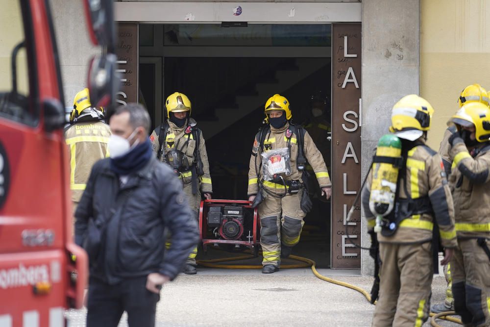 Incendi al col·legi La Salle de Girona