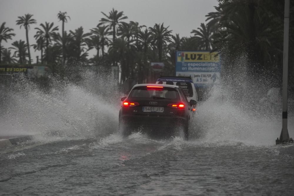 Temporal de lluvia en Elche