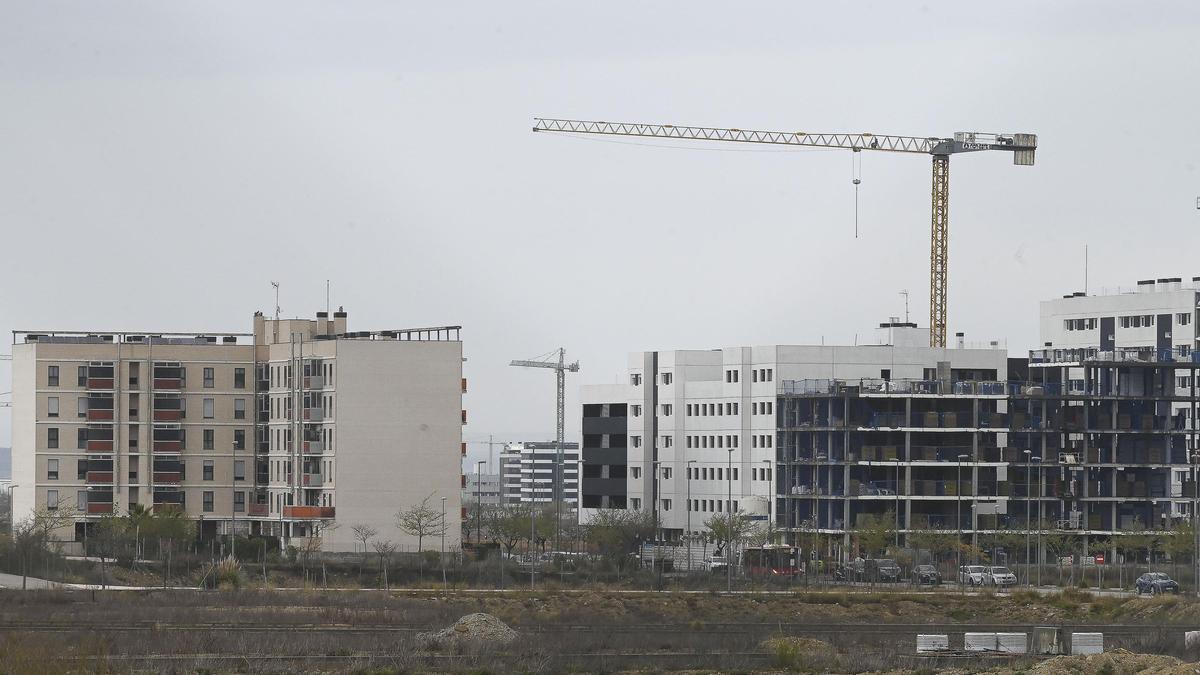 Construcción de vivienda en una imagen de archivo.