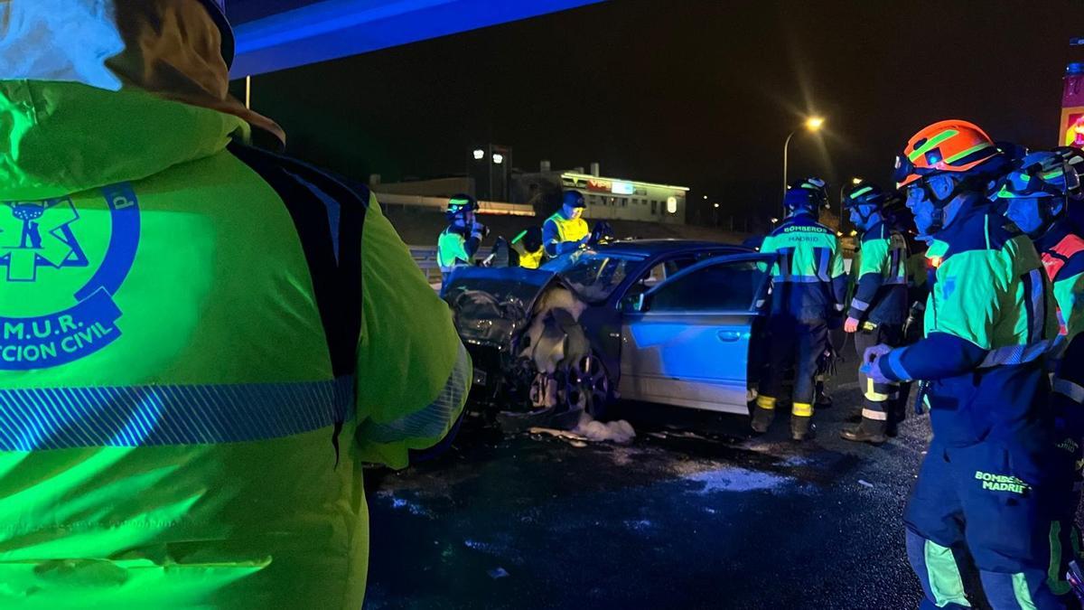 Una colisión frontal entre dos turismos en la M-607 de Madrid deja tres heridos