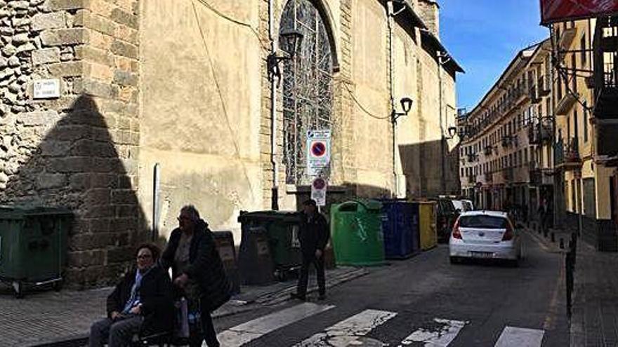 El mur exterior de l&#039;església de Sant Domènec, que serà objecte d&#039;un projecte de rehabilitació