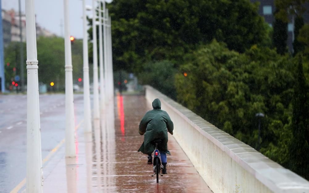 Lluvia en València.