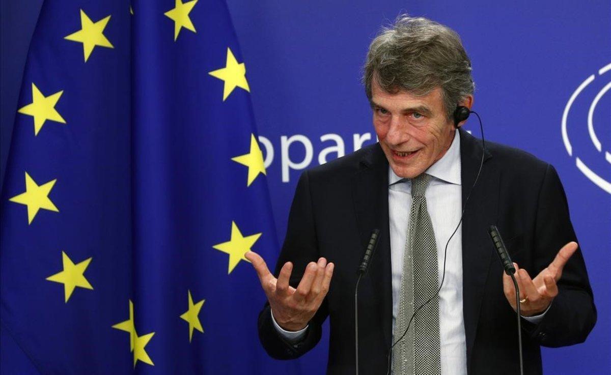 El presidente del Parlamento Europeo, David Sassoli, en Bruselas.