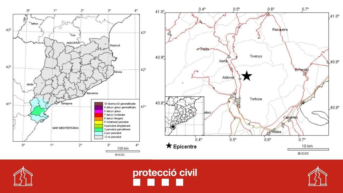 Un terratrèmol de magnitud 3,4 sacseja el Baix Ebre sense provocar danys