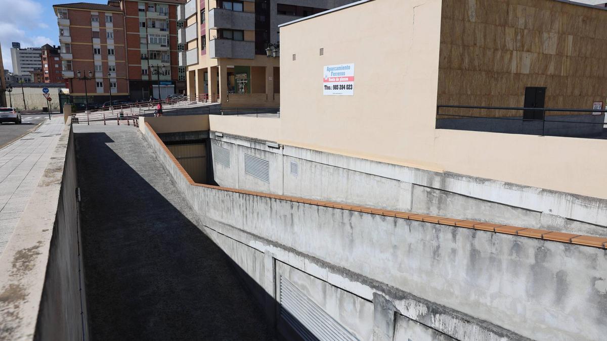 El parking de Ferreros, en el barrio de Ciudad Naranco.