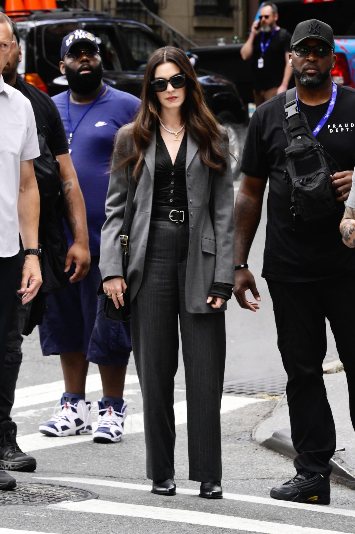 Anne Hathaway rodando 'El Diablo viste de Prada' 2