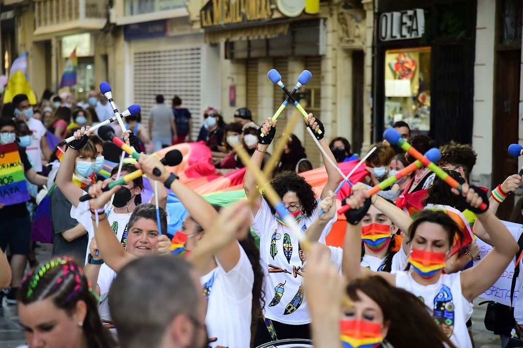 Marcha del colectivo LGTBI+ en Cartagena.