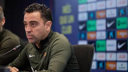 Xavi Hernández, durante su comparecencia este sábado