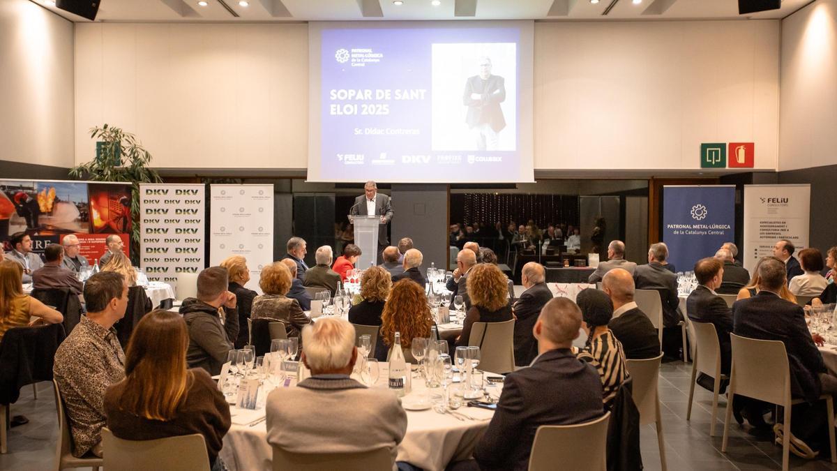 El president de la patronal, Dídac Contreras, s'adreça als associats