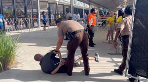 Incidentes en la entrada de los hinchas a la final de la Copa América