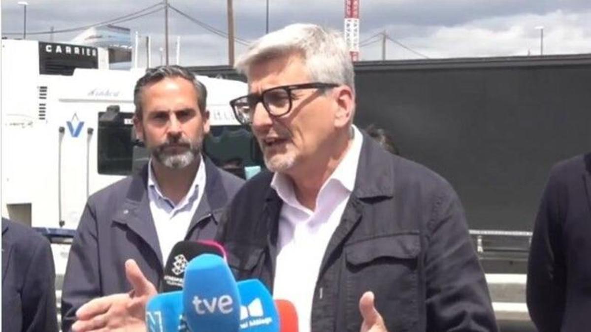 El secretario general del PSOE de Málaga, Josele Aguilar, en un acto electoral.