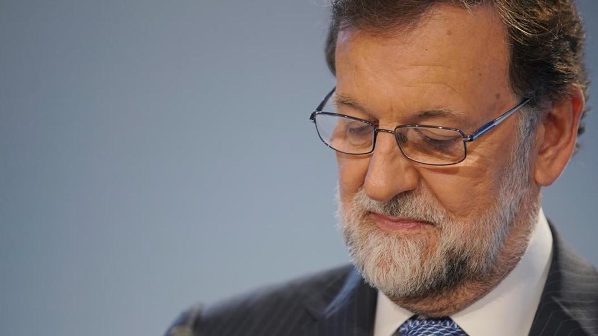 Mariano Rajoy, en la junta directiva nacional del PP en la que se ha puesto fecha al congreso para elegir a su sucesor.