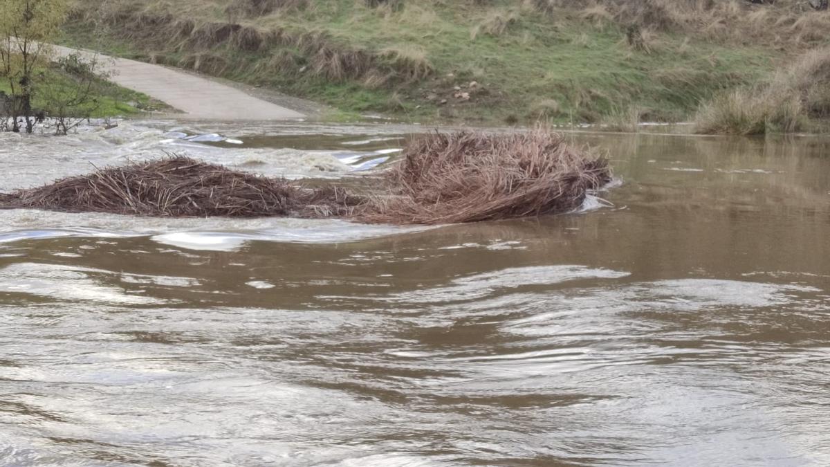 Una nueva crecida del río Salor vuelve a aislar a los vecinos de Cuartos del Baño de Cáceres