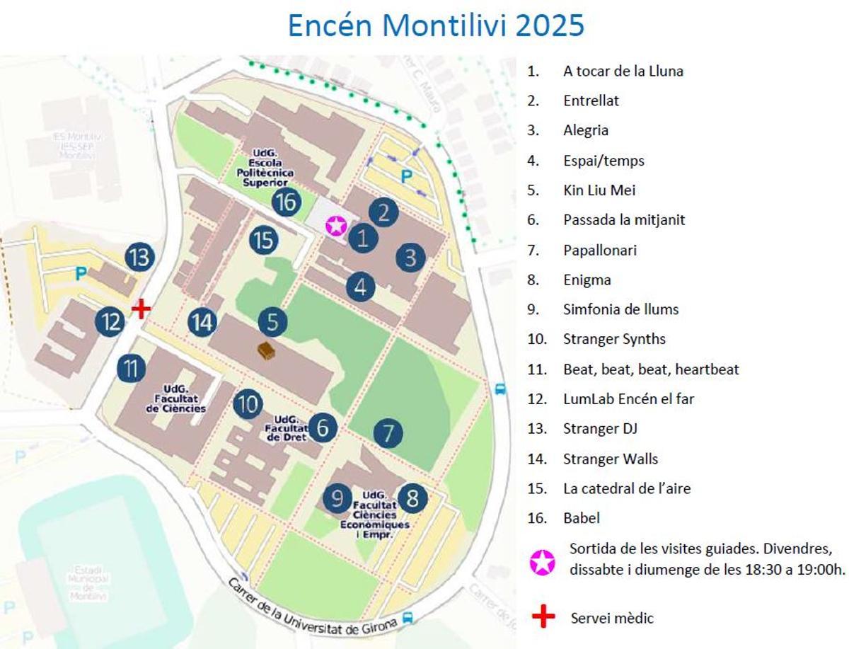El mapa de les instal·lacions d'aquest any.