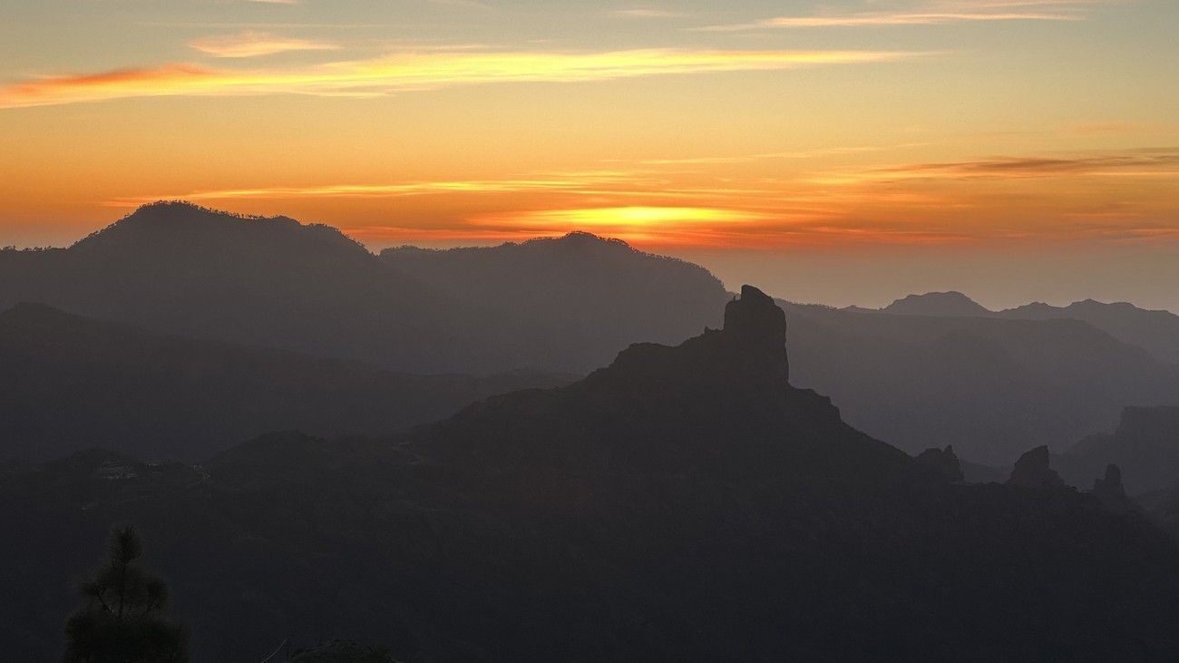 Atardecer en Navidad desde la Cruz de Tejeda