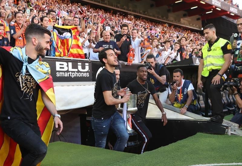 Celebración del Valencia CF campeón de Copa