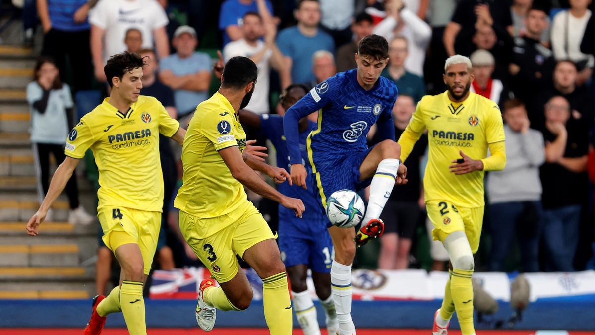 El defensa durante la primera parte contra el Chelsea.