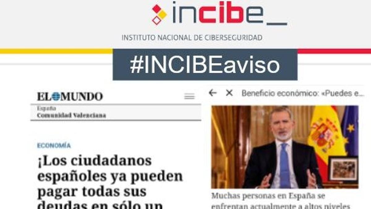 Capturas de la falsa entrevista al rey Felipe VI.
