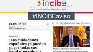 Capturas de la falsa entrevista al rey Felipe VI.