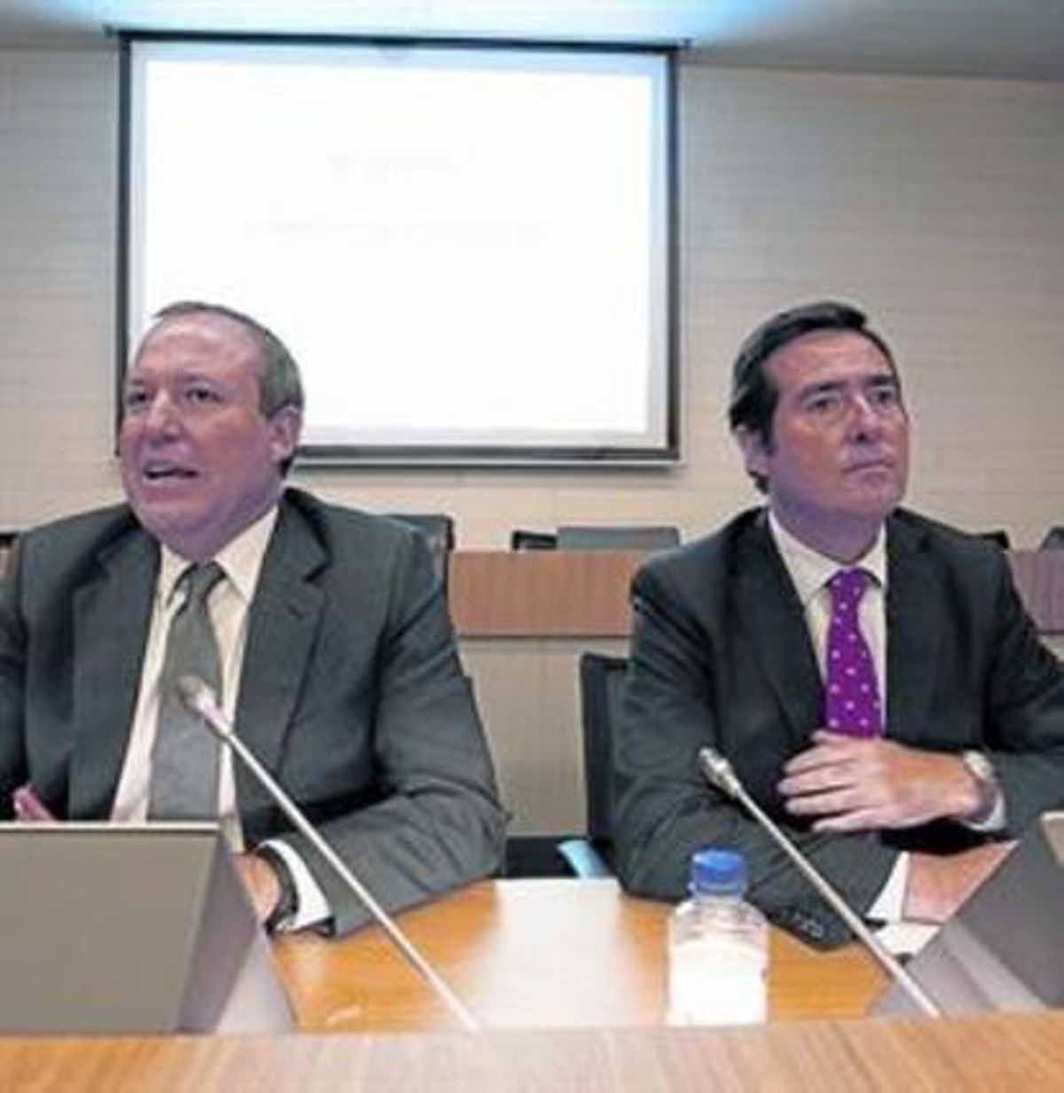 Antonio Garamendi (dreta), al costat de Jesús Terciado. Antonio Garamendi (dreta), al costat de Jesús Terciado.